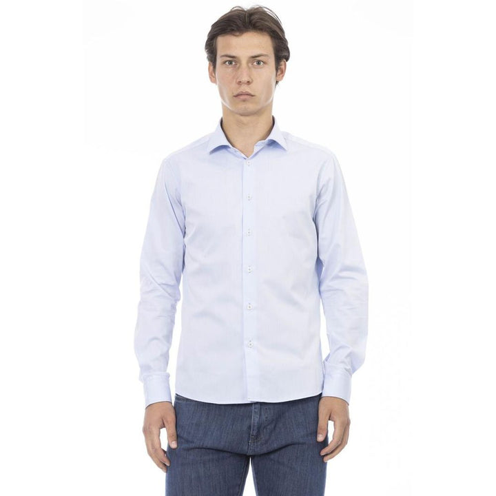 Baldinini Trend Blue Cotton Long Sleeve T-Shirt
