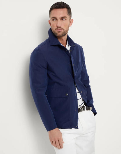 Brunello Cucinelli Bicolor Linen Coat