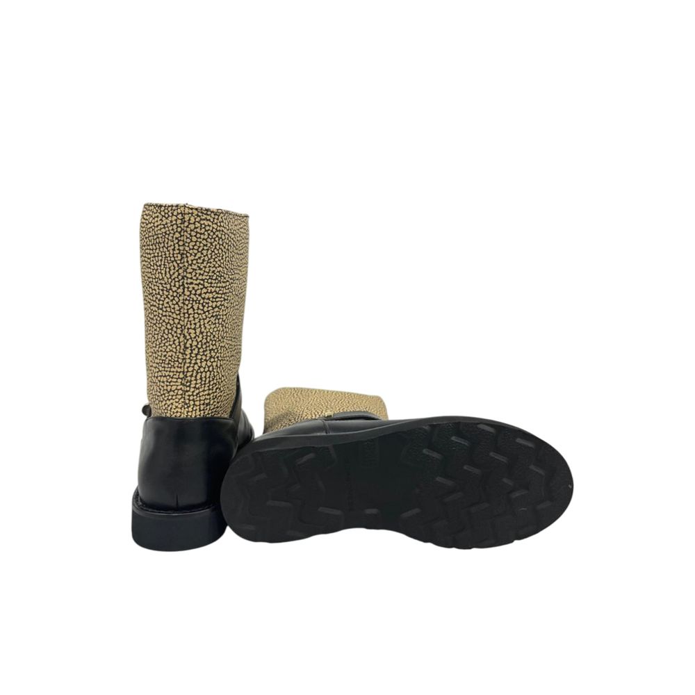 Borbonese Beige Leather Women Boot