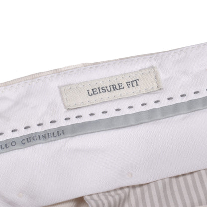 Brunello Cucinelli White Cotton Casual Pants