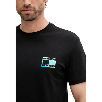 Tommy Hilfiger Jeans Black Recycled Cotton T-Shirt