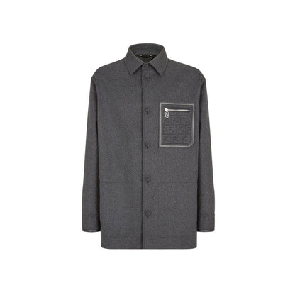 Manteau Fendi en cachemire gris