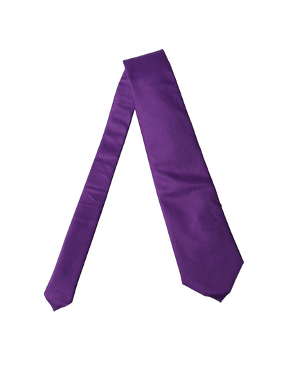 Cravate réglable en satin de polyester violet Dolce & Gabbana pour femme