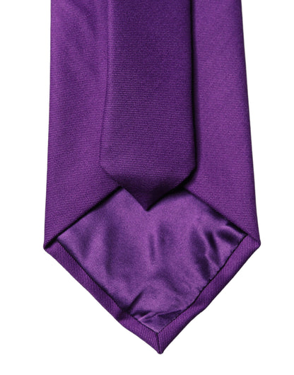 Cravate réglable en satin de polyester violet Dolce & Gabbana pour femme