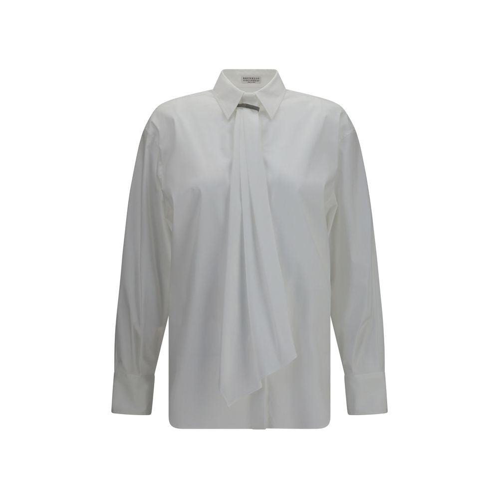 Chemise habillée en coton blanc Brunello Cucinelli