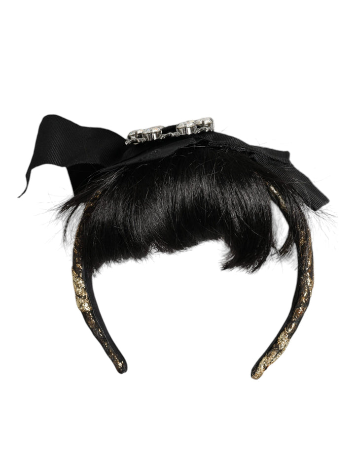 Serre-tête diadème Dolce & Gabbana noir Parrucchiera en cristal