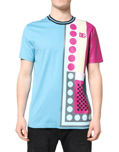 T-shirt Dolce & Gabbana multicolore à manches courtes avec logo imprimé