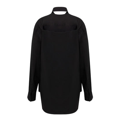 Robe longue Balenciaga en coton noir