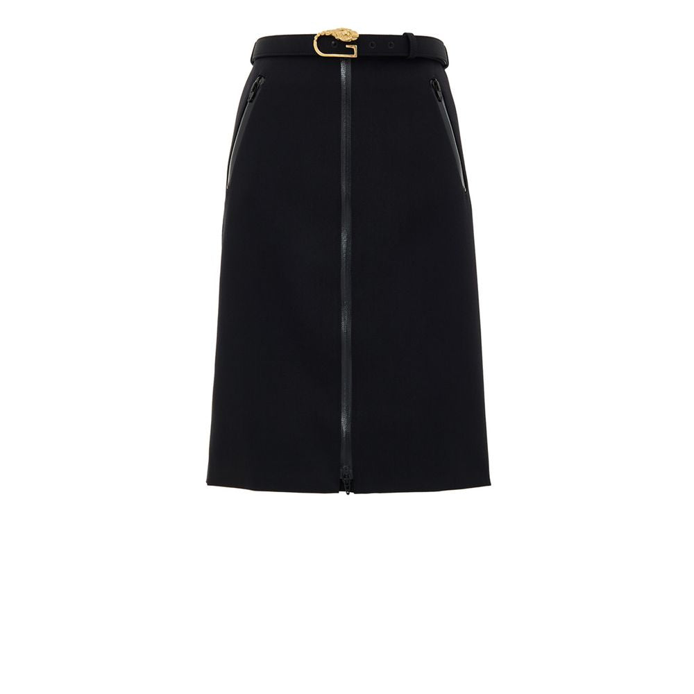 Falda midi Gucci de lana negra