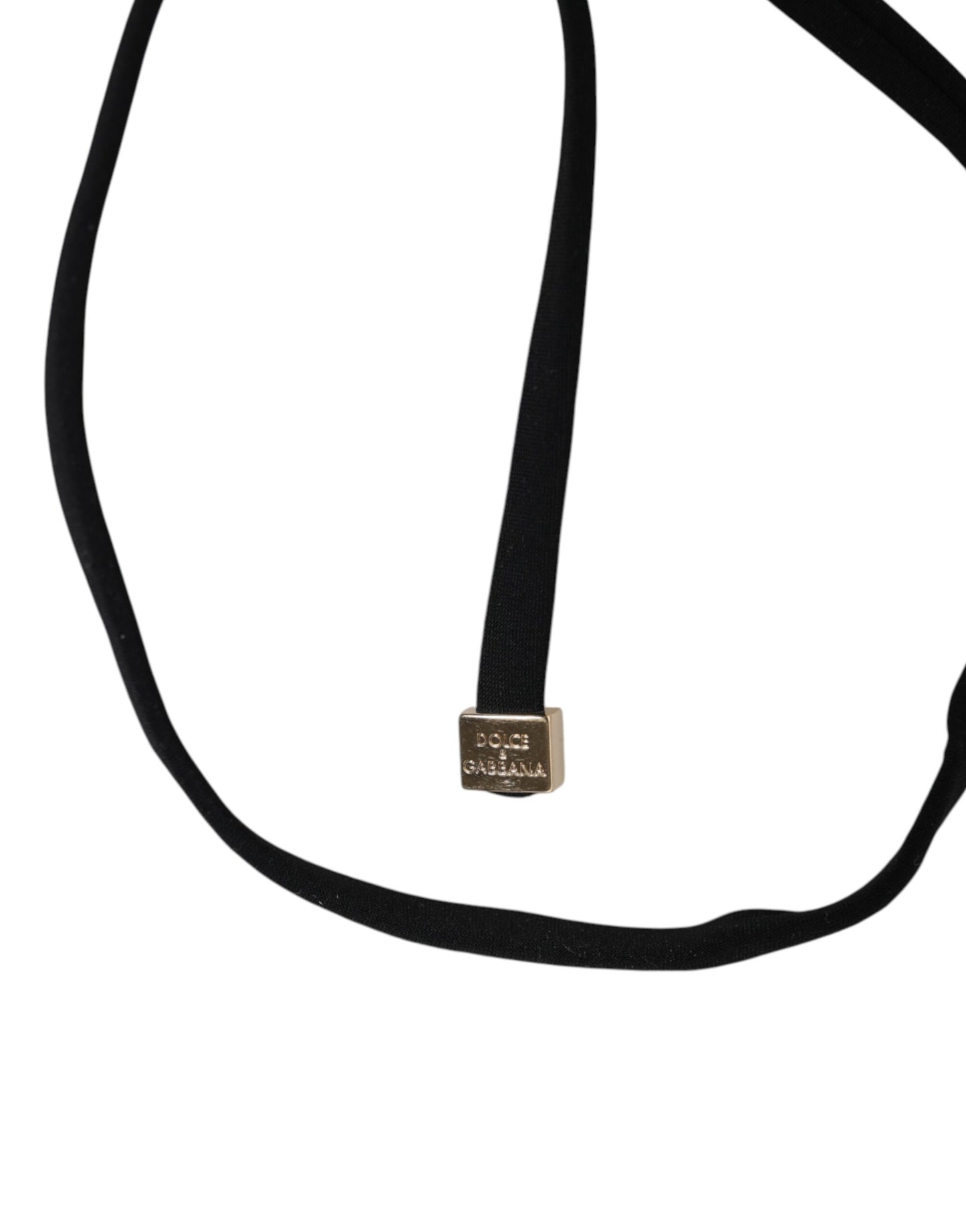Sous-vêtement de maillot de bain triangle brodé noir Dolce & Gabbana